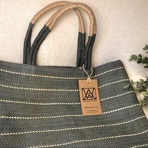 Fair Trade Jute Tote; Will and Atlas NWT